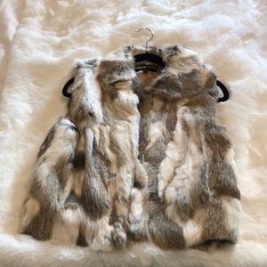 Adrienne Landau Rabbit Fur Vest